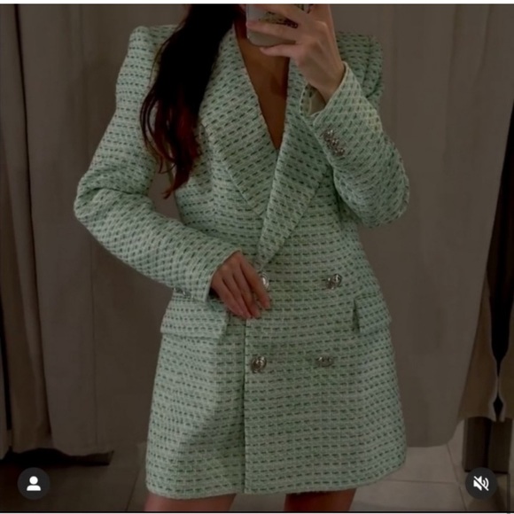 Zara textured plaid blazer - Picture 5 of 11